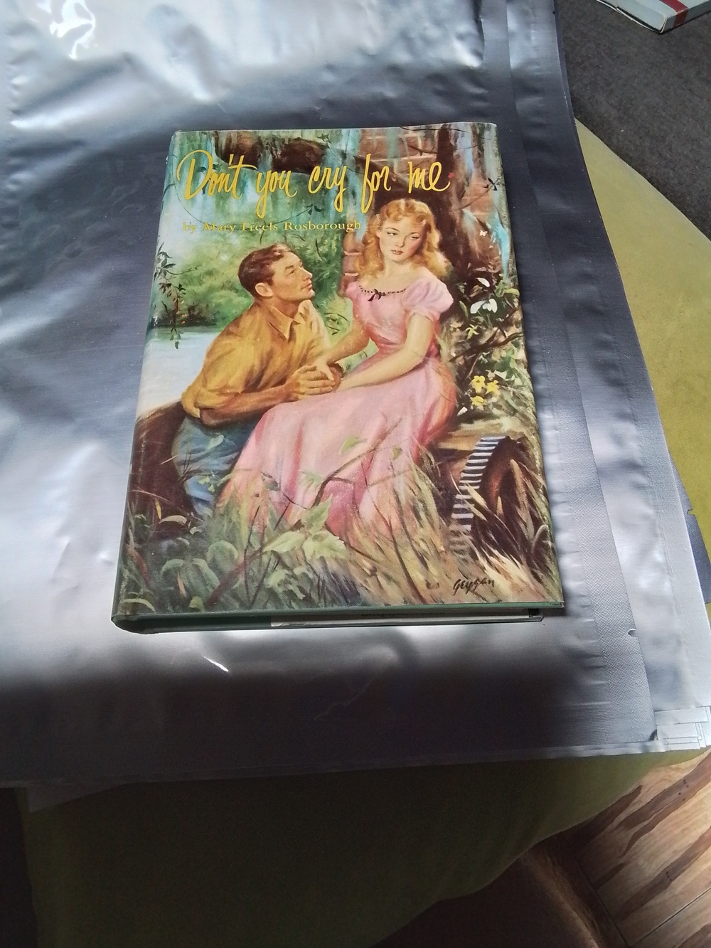 Pure Romance Vintage Romance Cover Art Print - Pink & Green